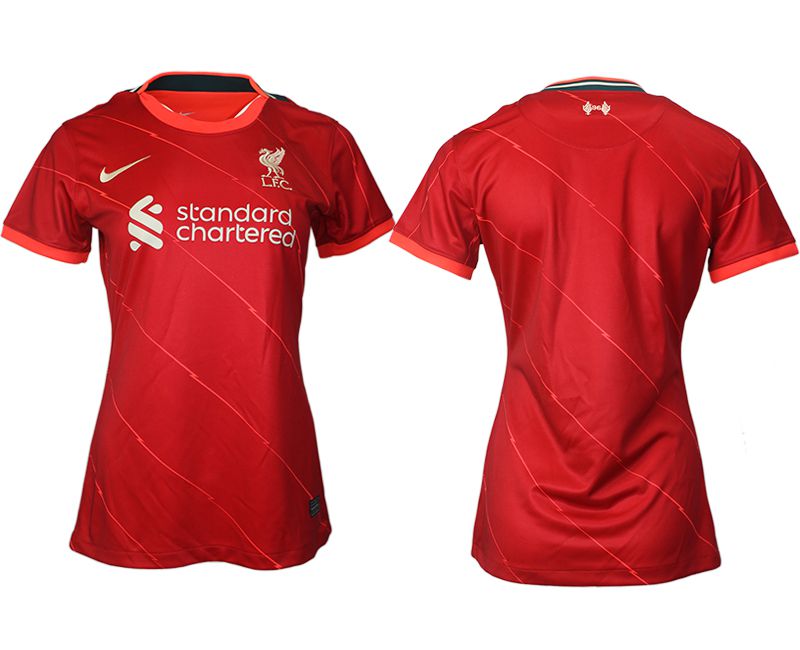 Cheap Women 2021-2022 Club Liverpool home aaa version red blank Soccer Jerseys